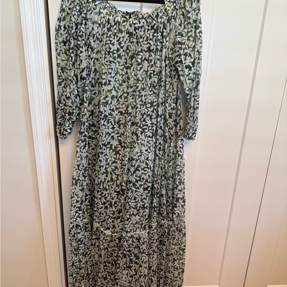 Mario Schwab On the Island Off the Shoulder Swimsuit Coverup Beach Resort Dress